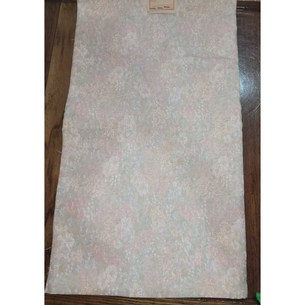 Vintage Fabric Pink Flower Design 2 1/2 Yards